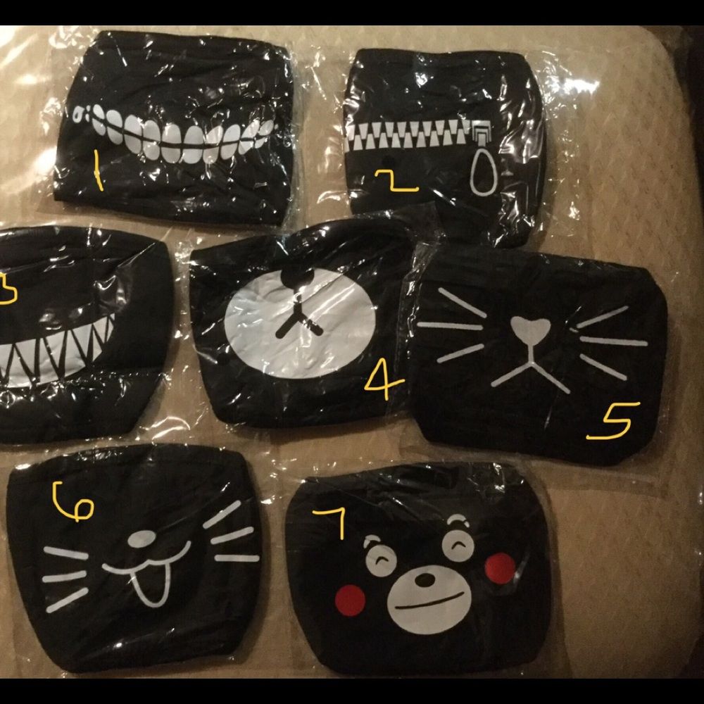 Any 4 Black Reusable Face Masks